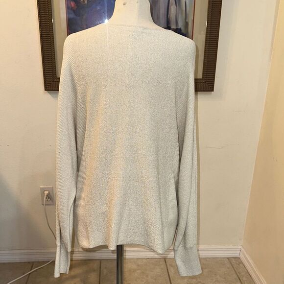 Tommy Bahama Champagne Shimmer Lace-Up Sweater Size XL - Picture 9 of 12